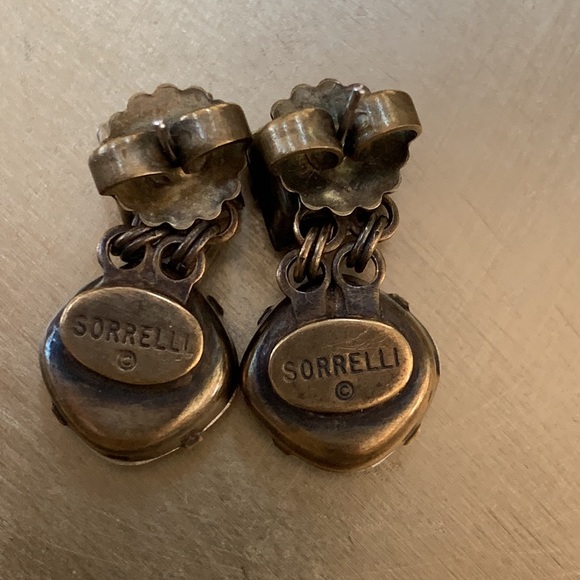 SORRELLI Pierced Earrings Antique Gold Brass - Picture 2 of 9